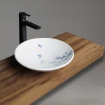 سنگ روشویی گرانیسی طرح دار GB1138، ترکیب زیبایی و مقاومت، مناسب برای سرویس بهداشتی‌های مدرن و شیک.