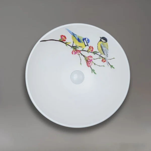 کاسه روشویی گرانیسی Vitabirds مدل GB1139 با طراحی مدرن و سطح براق سفید.