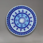 کاسه روشویی گرانیسی GB1146 با ترکیب رنگ سفید و آبی و طراحی مدرن