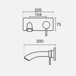 شیر روشویی توکار زو از برند کی دبلیو سی ساخته شده از آلیاژ برنج با دوام بالا و تحت لیسانس KWC سوییس