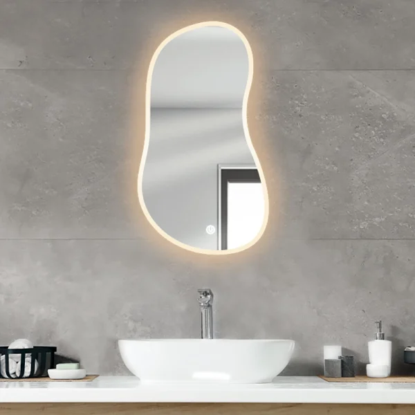 آینه دفرمه مدل Form15 با نور پس‌زمینه (Backlight) مناسب سرویس بهداشتی