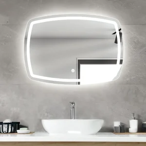 آینه چراغدار دستشویی دفرمه مدل T6 با طراحی مدرن