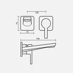 شیر روشویی متیس توکار KWC دو تکه با آبفشان Neoperl و بدنه‌ با کیفیت