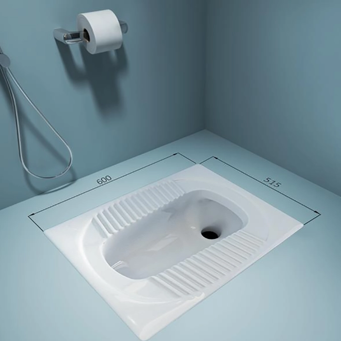 توالت ایرانی ریم‌لس درسا سینا چینی با طراحی ارگونومیک و کیفیت بالا