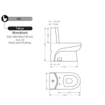 توالت فرنگی زمینی تانک‌دار تالیا با طراحی ارگونومیک