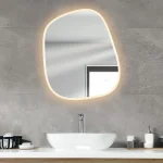 آینه بک لایت Form-14 با طراحی ارگانیک و مدرن همراه با نورپردازی LED ملایم