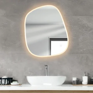 آینه بک لایت Form-14 با طراحی ارگانیک و مدرن همراه با نورپردازی LED ملایم