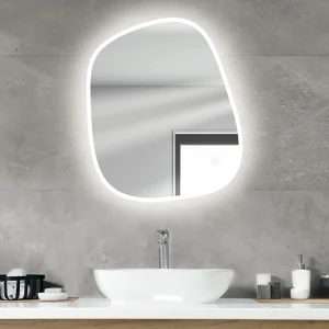 آینه بک لایت Form-14 با طراحی ارگانیک و مدرن همراه با نورپردازی LED ملایم