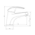 شیر روشویی اهرمی پاریس شودر با کارتریج سرامیکی مقاوم در برابر فشار و دمای بالا
