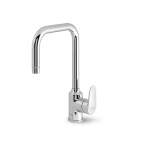 شیر اهرمی ظرفشویی آلپ شودر با خطوط منحنی و بدنه صیقلی