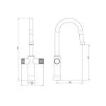 شیر آشپزخانه دومنظوره هاربر با طراحی مینیمال و عملکرد شاوری-تصفیه