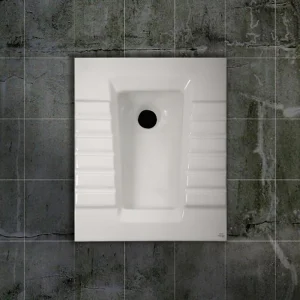 توالت زمینی سرامیکی با لعاب ضد لک و کیفیت بالا