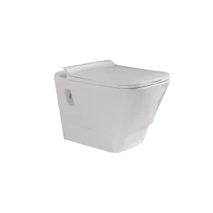 توالت فرنگی دیواری به همراه درب دوبل آرامبند