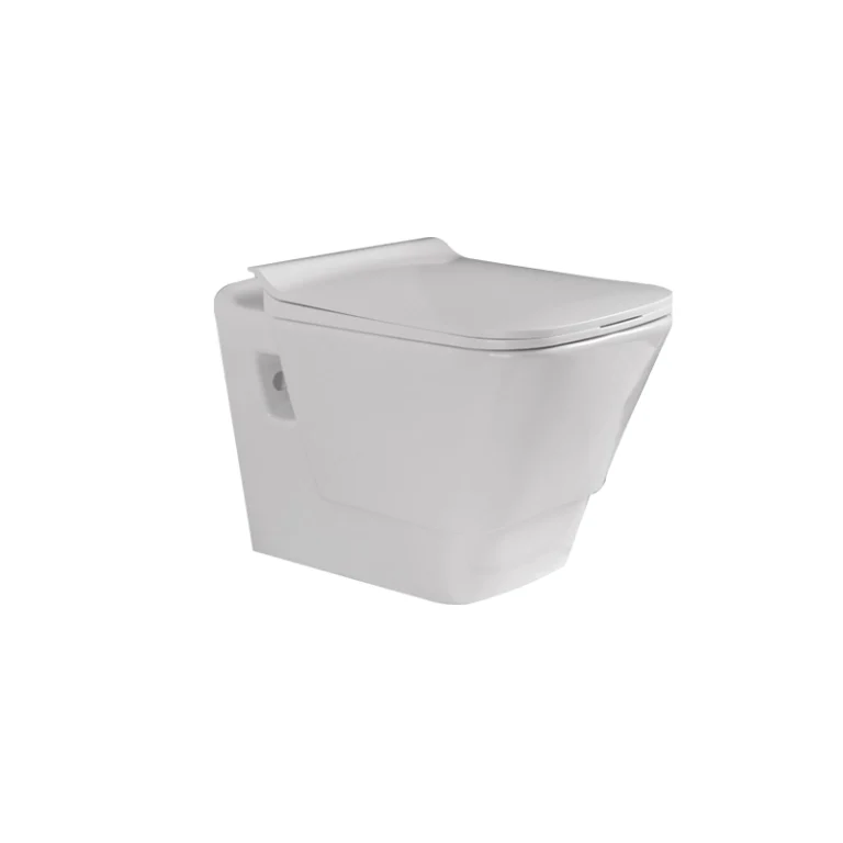 توالت فرنگی دیواری به همراه درب دوبل آرامبند