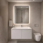روشویی دیواری کابینتی با طراحی مدرن